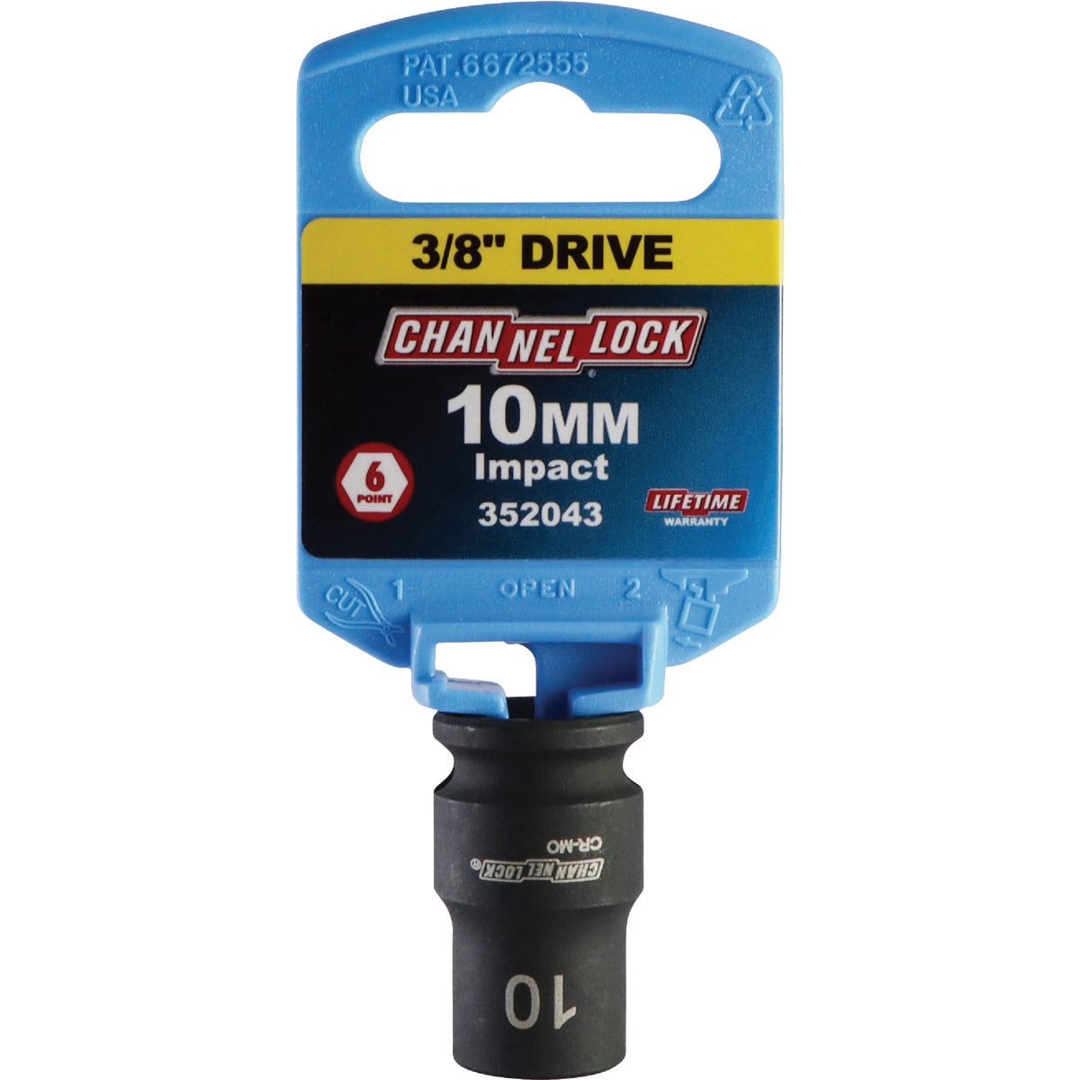 Channellock 3/8 In. Drive 10 mm 6-Point Shallow Metric Impact Socket Image 2