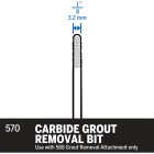 Dremel 1/8 In. Carbide Grout Removal Bit Image 2