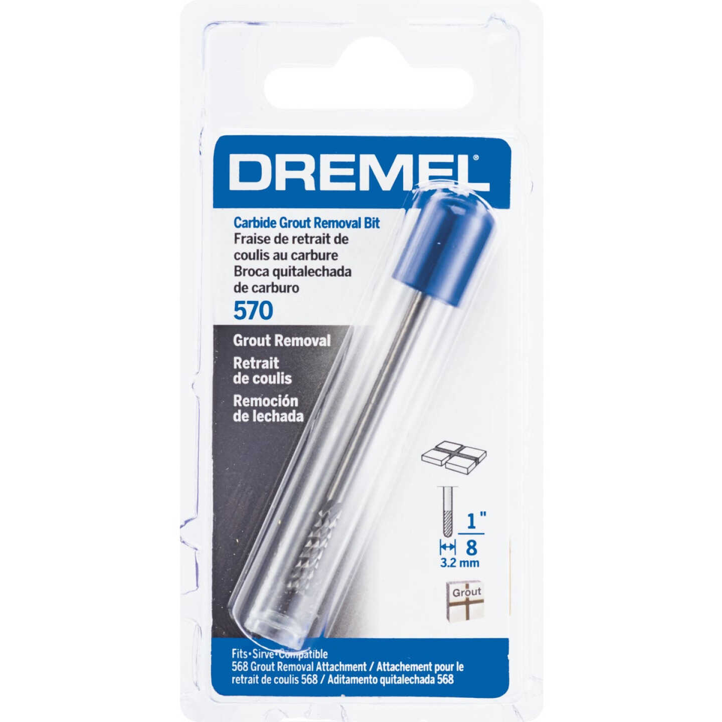 Dremel 1/8 In. Carbide Grout Removal Bit Image 3
