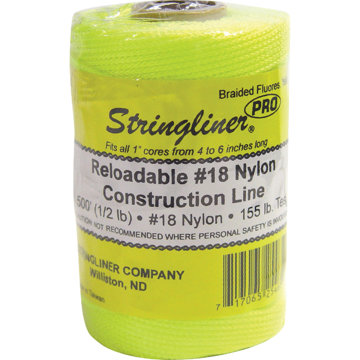 Stringliner 500 Ft. Fluorescent Yellow Braided Nylon Mason Line Image 1