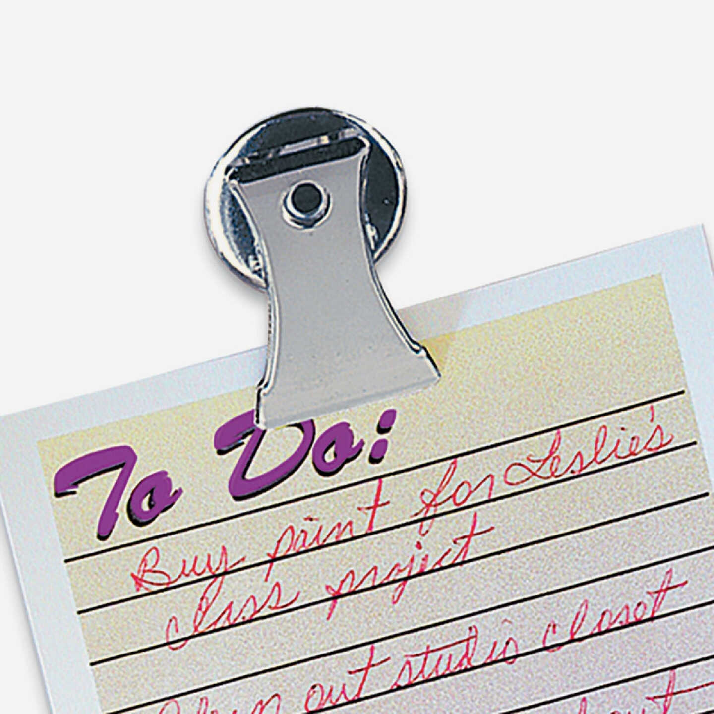 Master Magnetics 1 In. Dia. Chrome Magnetic Note Holder Clip (2-Pack) Image 4