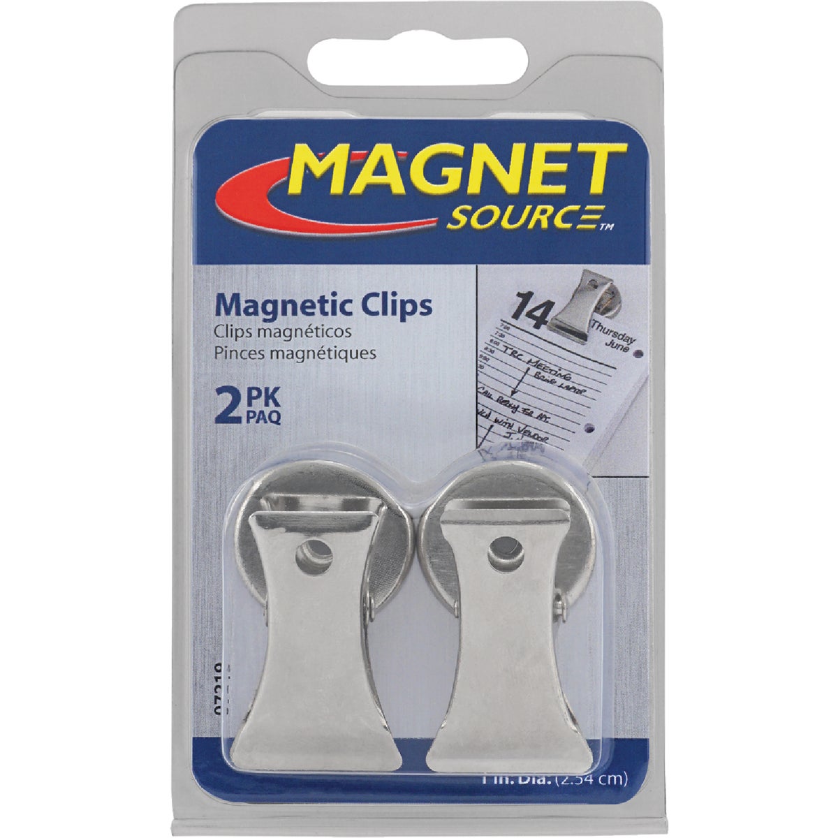Master Magnetics 1 In. Dia. Chrome Magnetic Note Holder Clip (2-Pack) Image 6