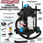 Channellock 8 Gal. 4.0-Peak HP Stainless Steel Wet/Dry Vacuum Image 9