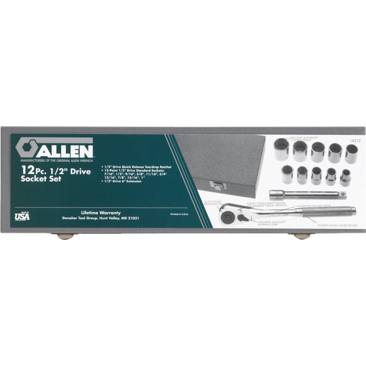 12PC 1/2" SOCKET SET
