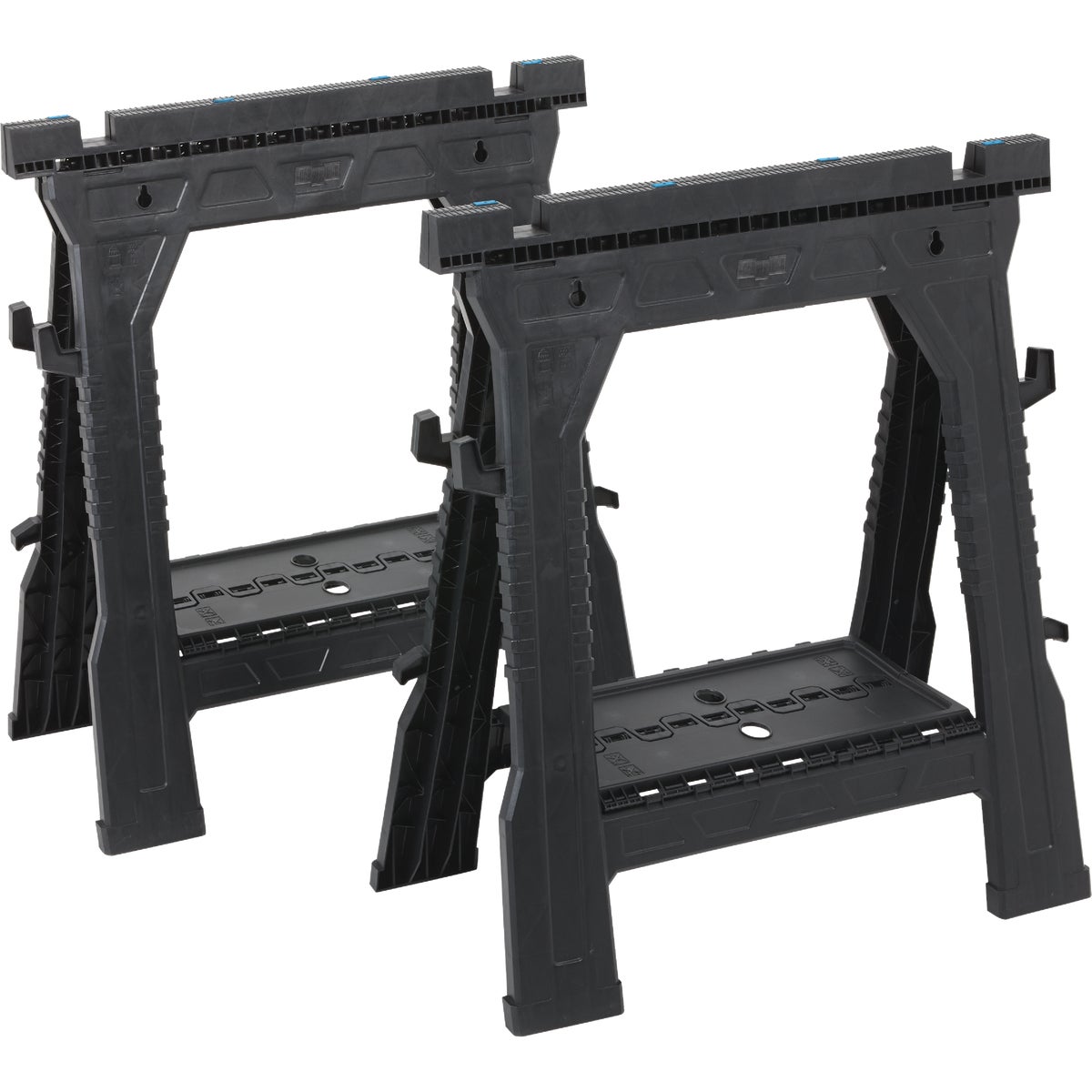 Channellock 27 In. L x 32 In. H Plastic Folding Sawhorse Set, 1000 Lb. Capacity (2-Pack)