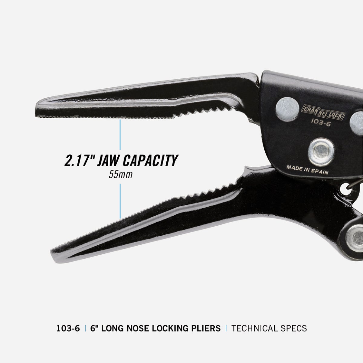 Channellock 6 In. Combination Long Nose Locking Pliers Image 2