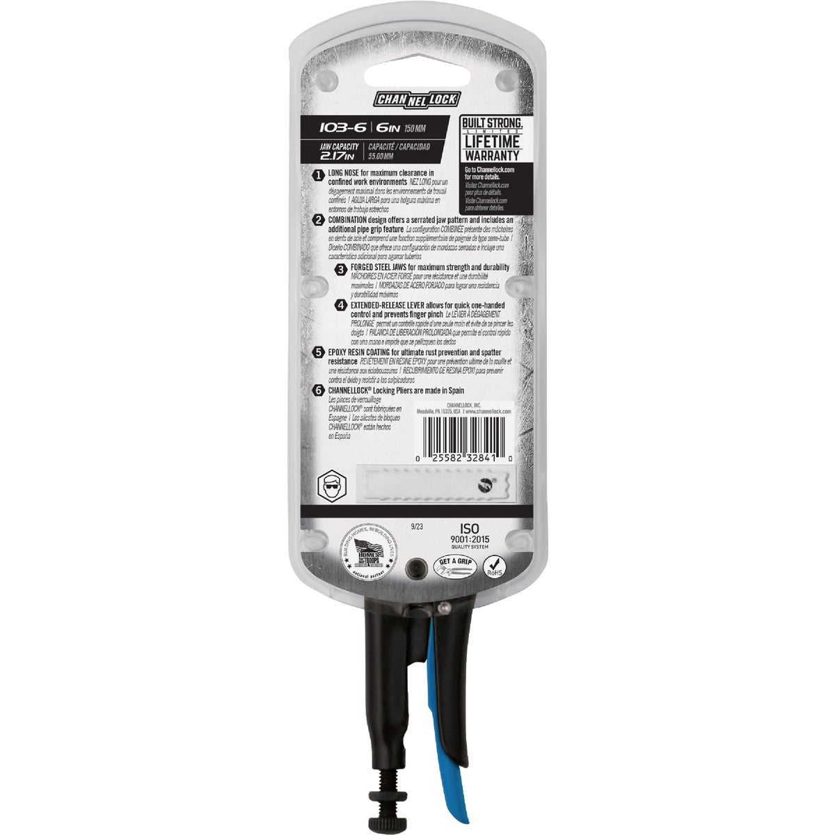 Channellock 6 In. Combination Long Nose Locking Pliers Image 4