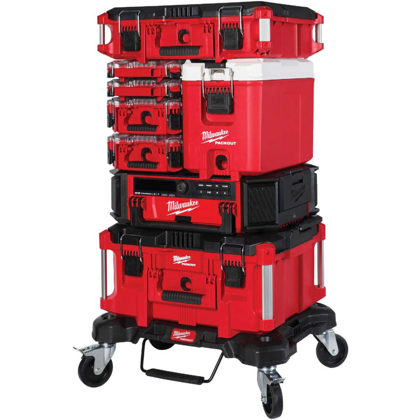 Milwaukee PACKOUT 16 Qt. Compact Cooler, Red/White Image 3
