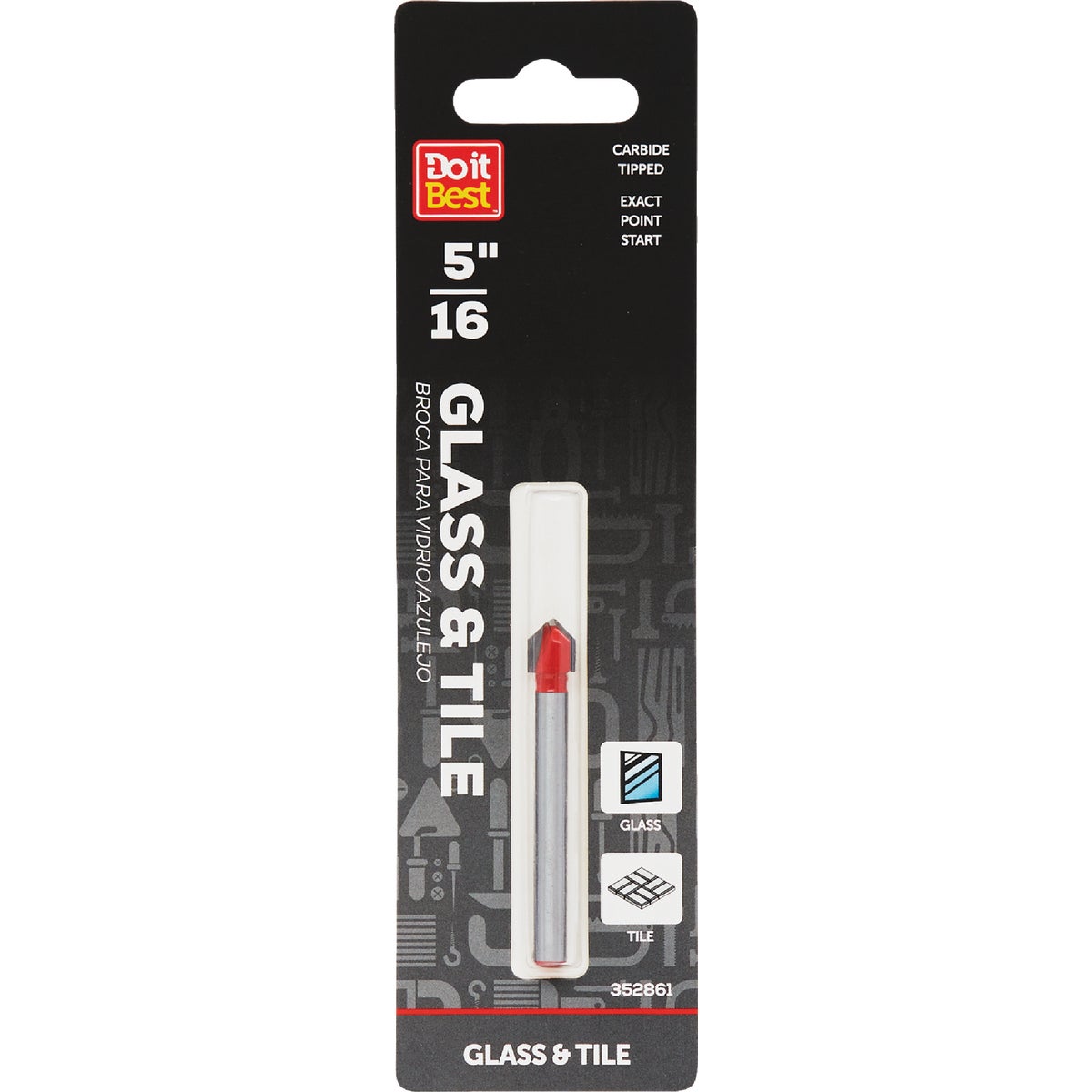 Do it Best 5/16 In. x 2-7/8 In. Carbide Glass & Tile Drill Bit