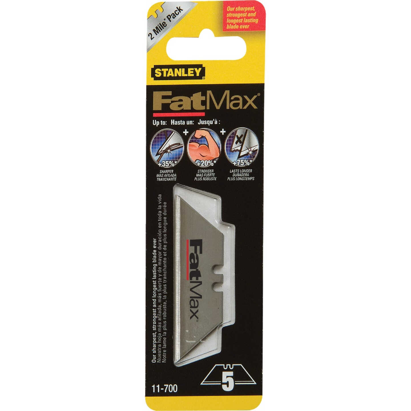 Stanley FatMax 2-Point 2-7/16 In. Utility Knife Blade (5-Pack) Image 2