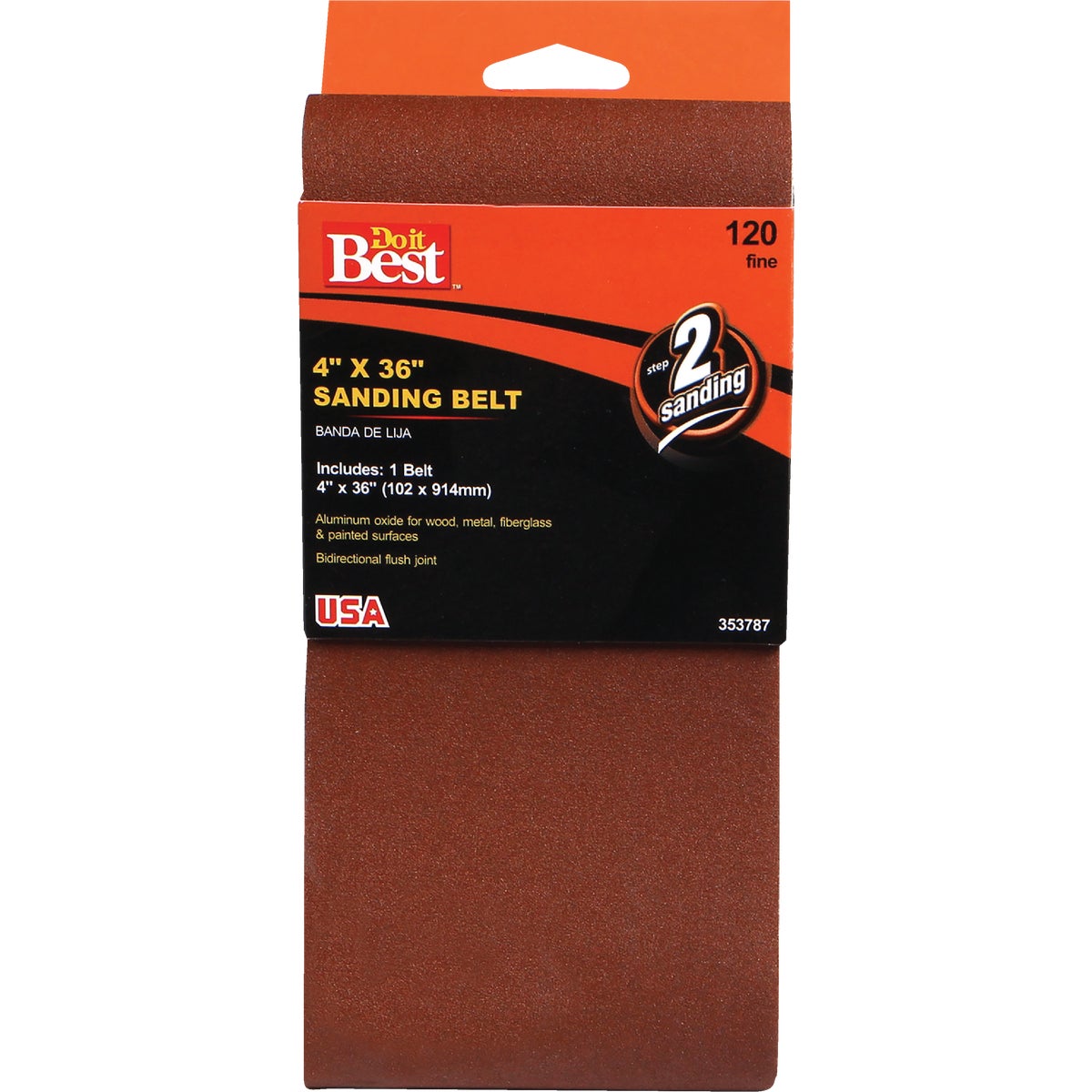 Do it Best 4 In. x 36 In. 120 Grit Heavy-Duty Sanding Belt Image 1