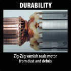 Makita 5 In. 13-Amp SJS High-Power Angle Grinder with Lock On Image 9