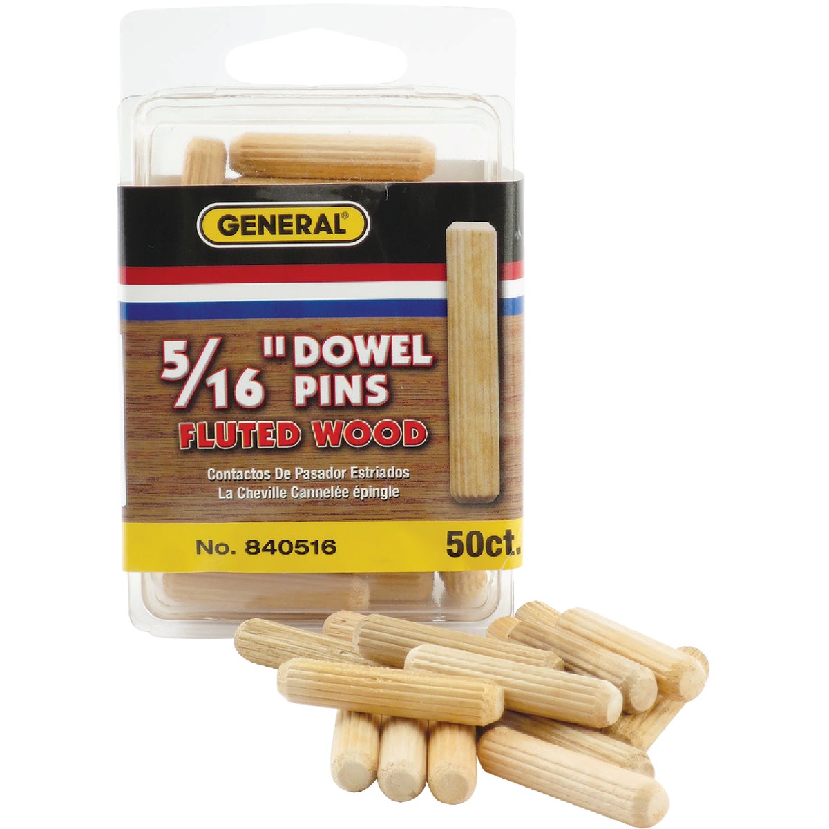 General Tools 5/16 In. Fluted Hardwood Dowel Pin (50-Count) Image 2