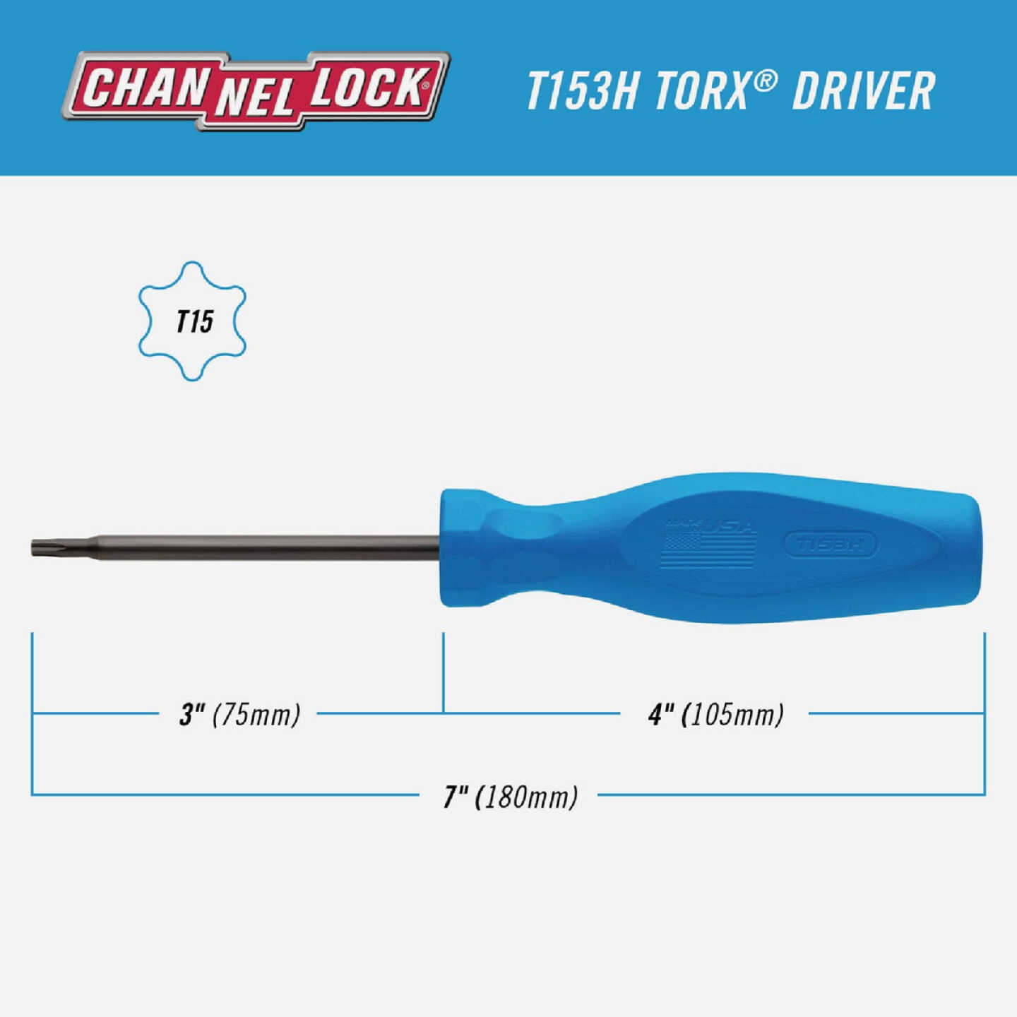 Channellock T15 x 3 In. Professional Torx Screwdriver Image 2