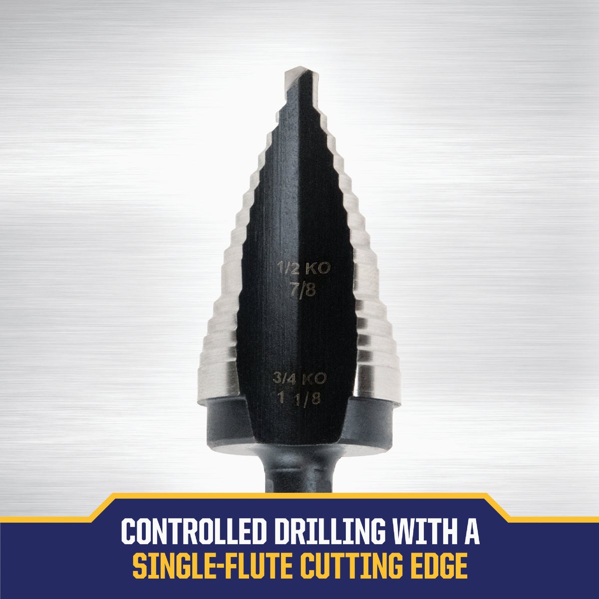 Irwin Unibit 7/8 In. & 1-1/8 In. #9 Step Drill Bit, 2 Steps Image 4