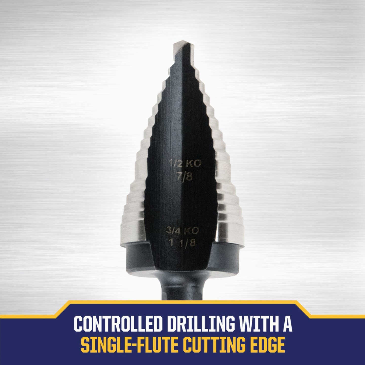 Irwin Unibit 7/8 In. & 1-1/8 In. #9 Step Drill Bit, 2 Steps Image 4