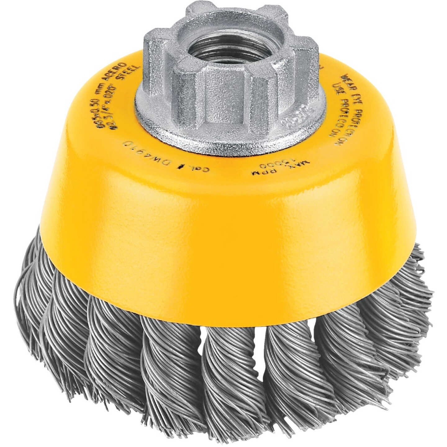 DEWALT 3 In. Knotted 0.020 In. Angle Grinder Wire Brush Image 1