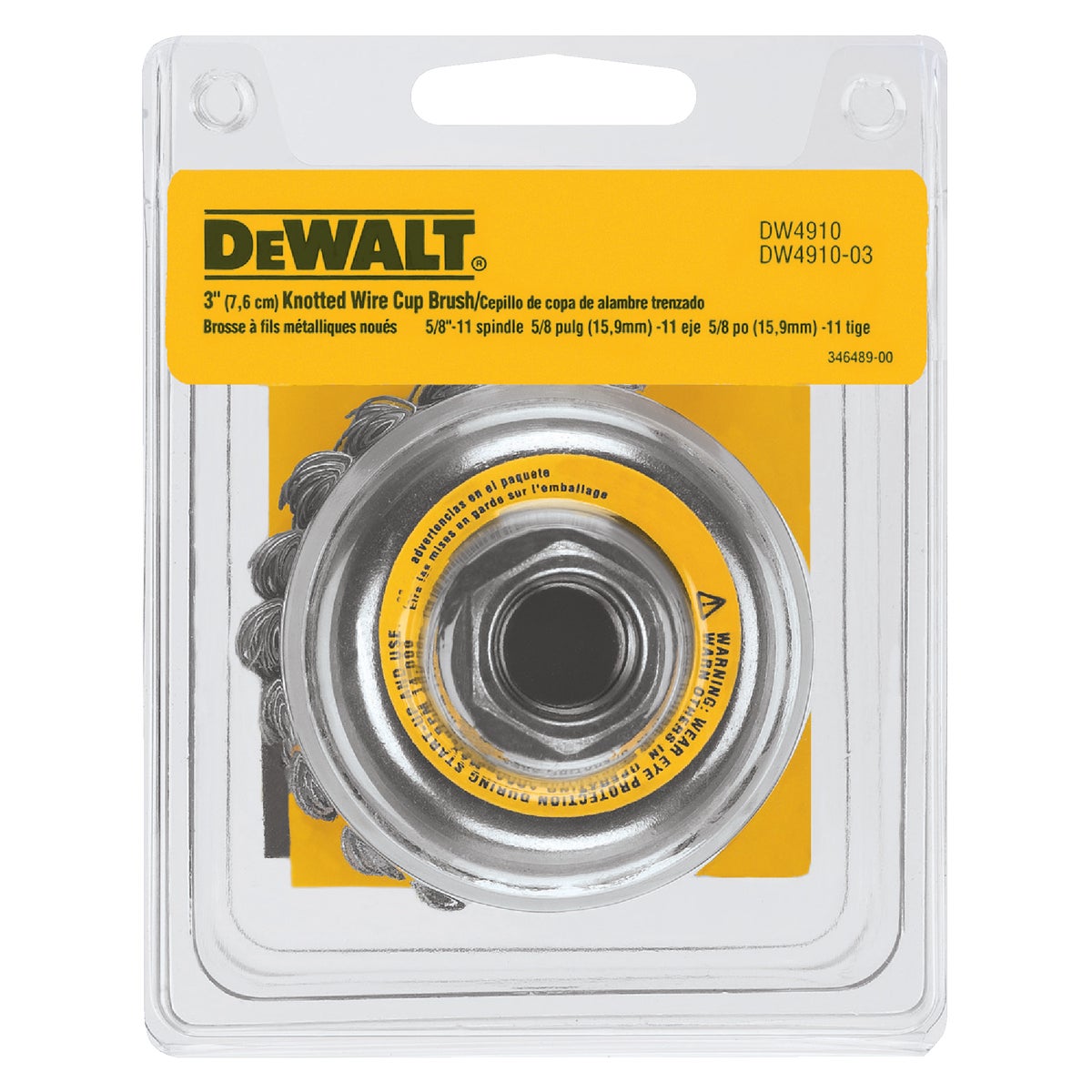 DEWALT 3 In. Knotted 0.020 In. Angle Grinder Wire Brush Image 4