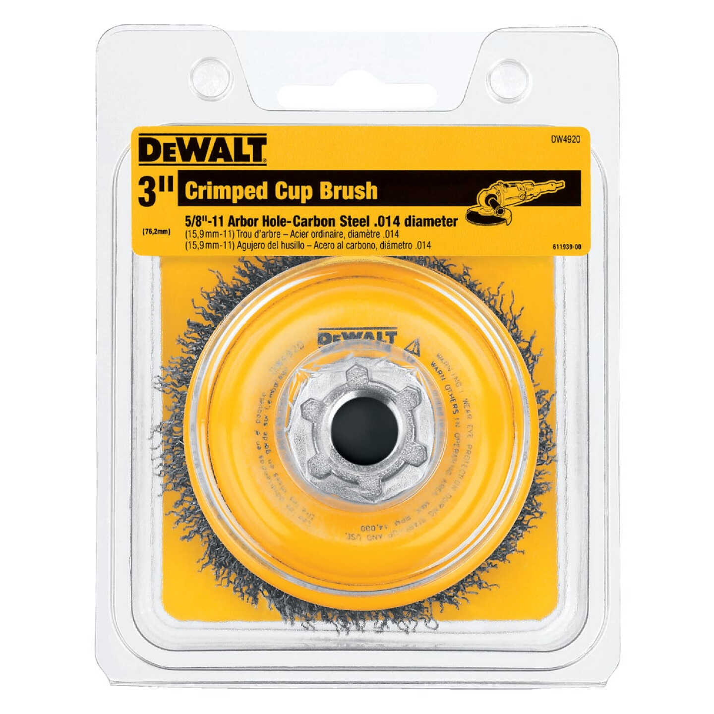 DEWALT 3 In. Crimped 0.014 In. Angle Grinder Wire Brush Image 2