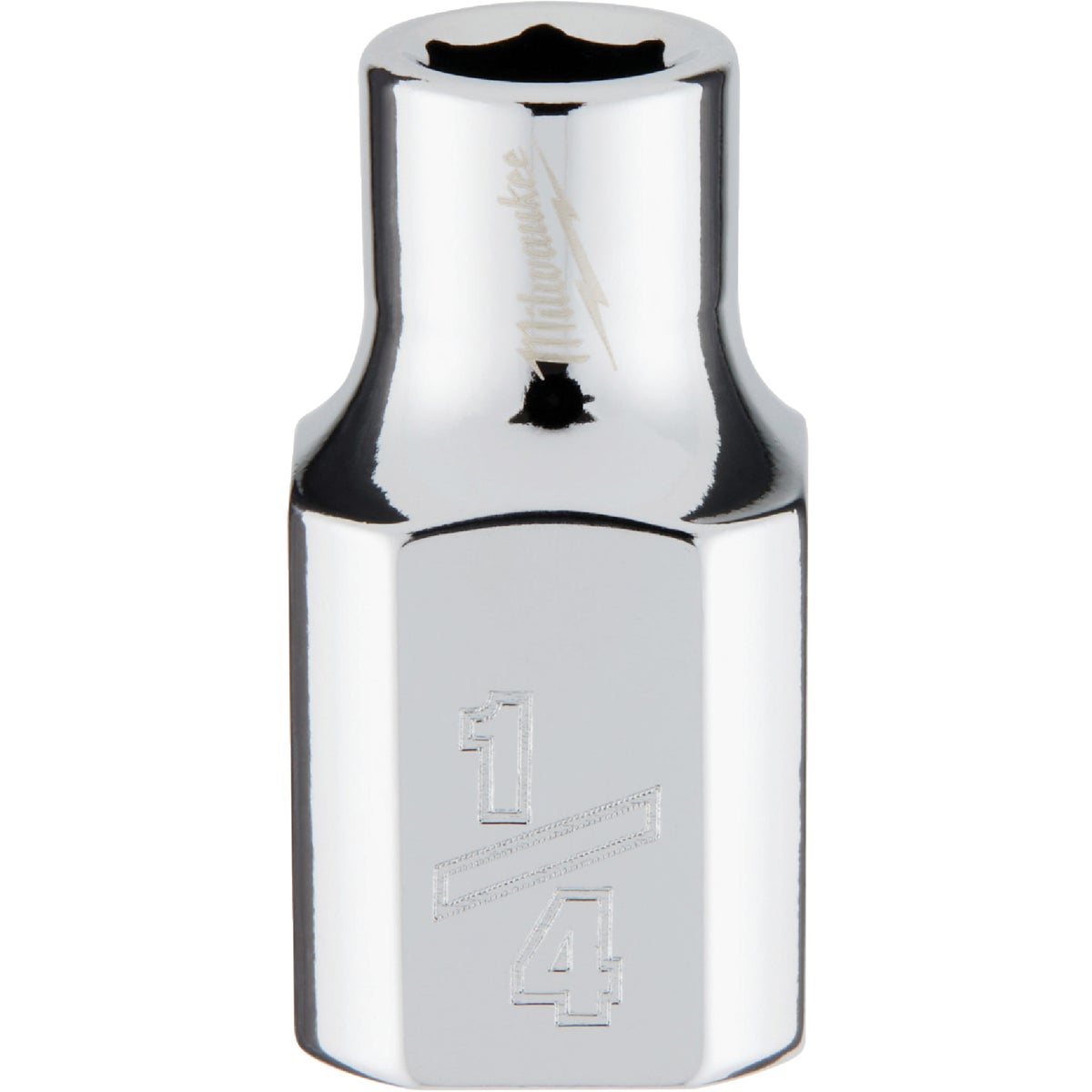 Milwaukee 3/8 In. Drive 1/4 In. 6-Point Shallow Standard Socket with FOUR FLAT Sides