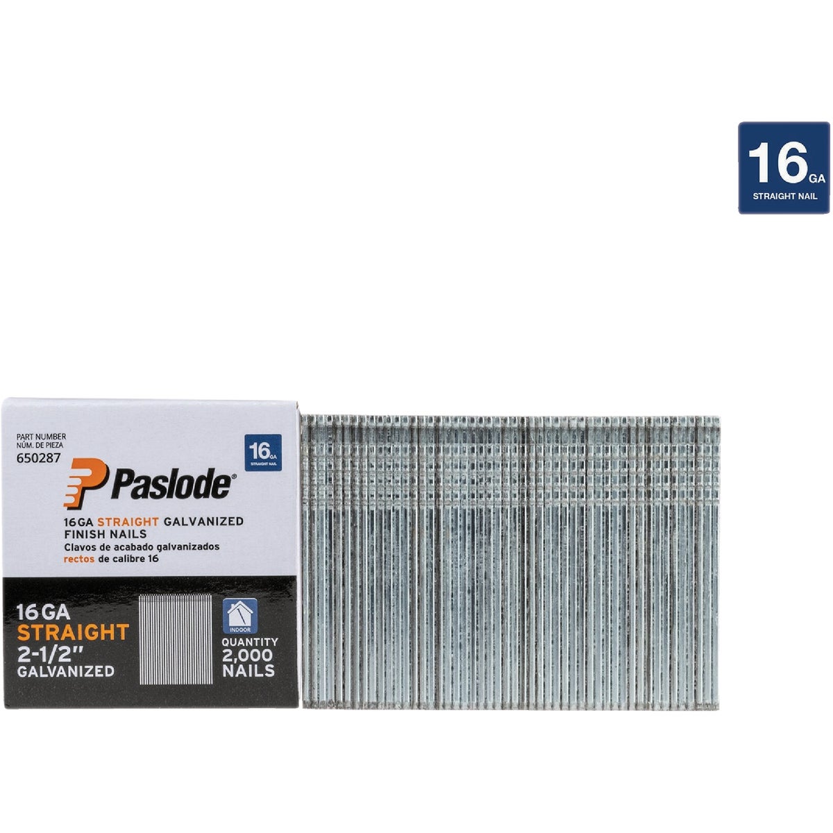Paslode 2-1/2 In. 16-Gauge Galvanized Straight Finish Nails (2000 Ct.) Image 2