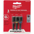 Milwaukee SHOCKWAVE 3-Piece Impact Magnetic Nutdriver Bit Set Image 1