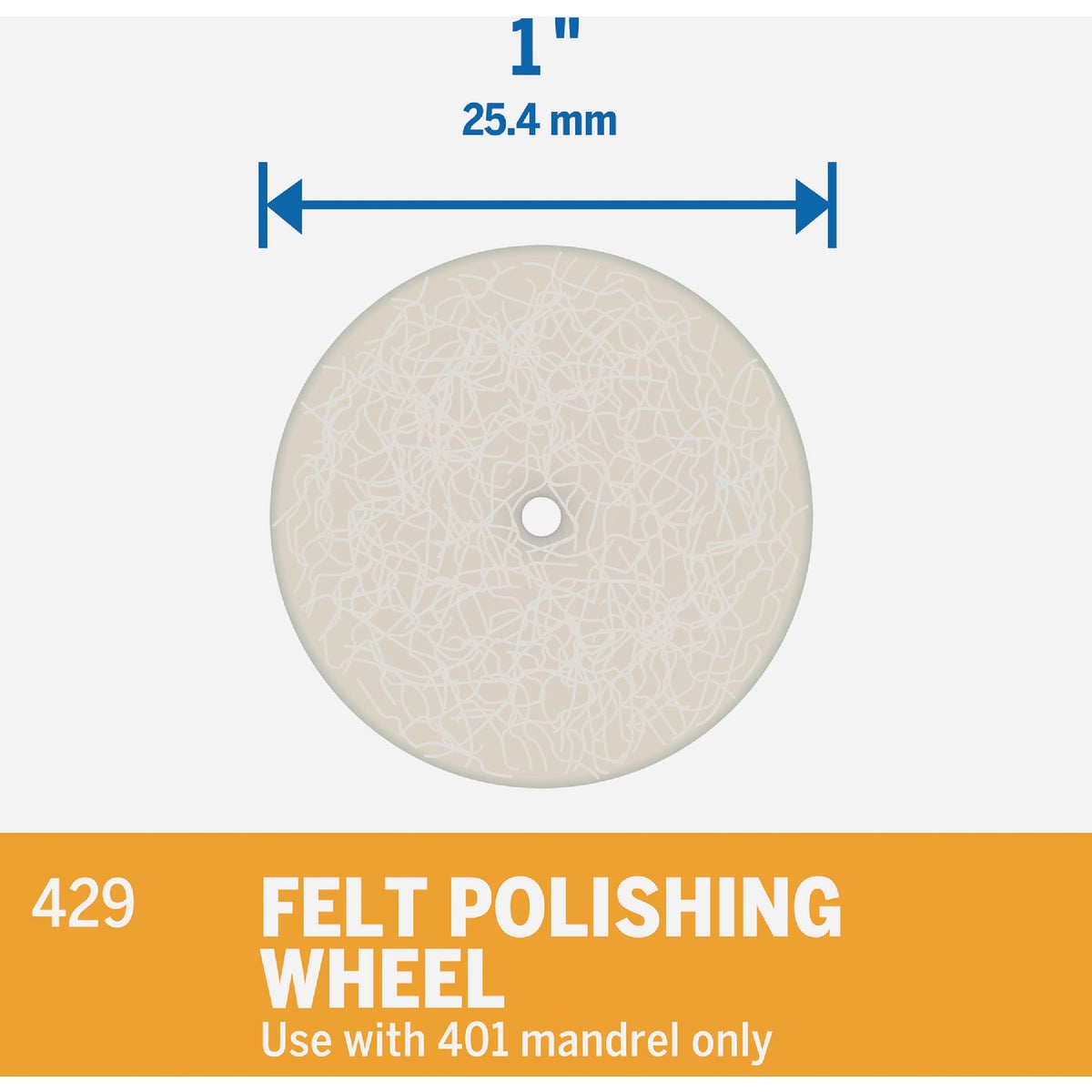 Emery 1 In. Felt Polishing Wheel (2-Pack) Image 3