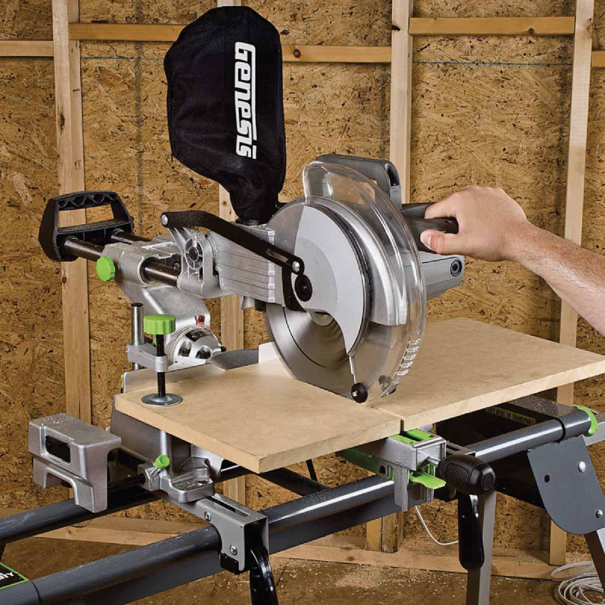 Genesis 10 In. 15-Amp Sliding Compound Miter Saw with Laser Image 2