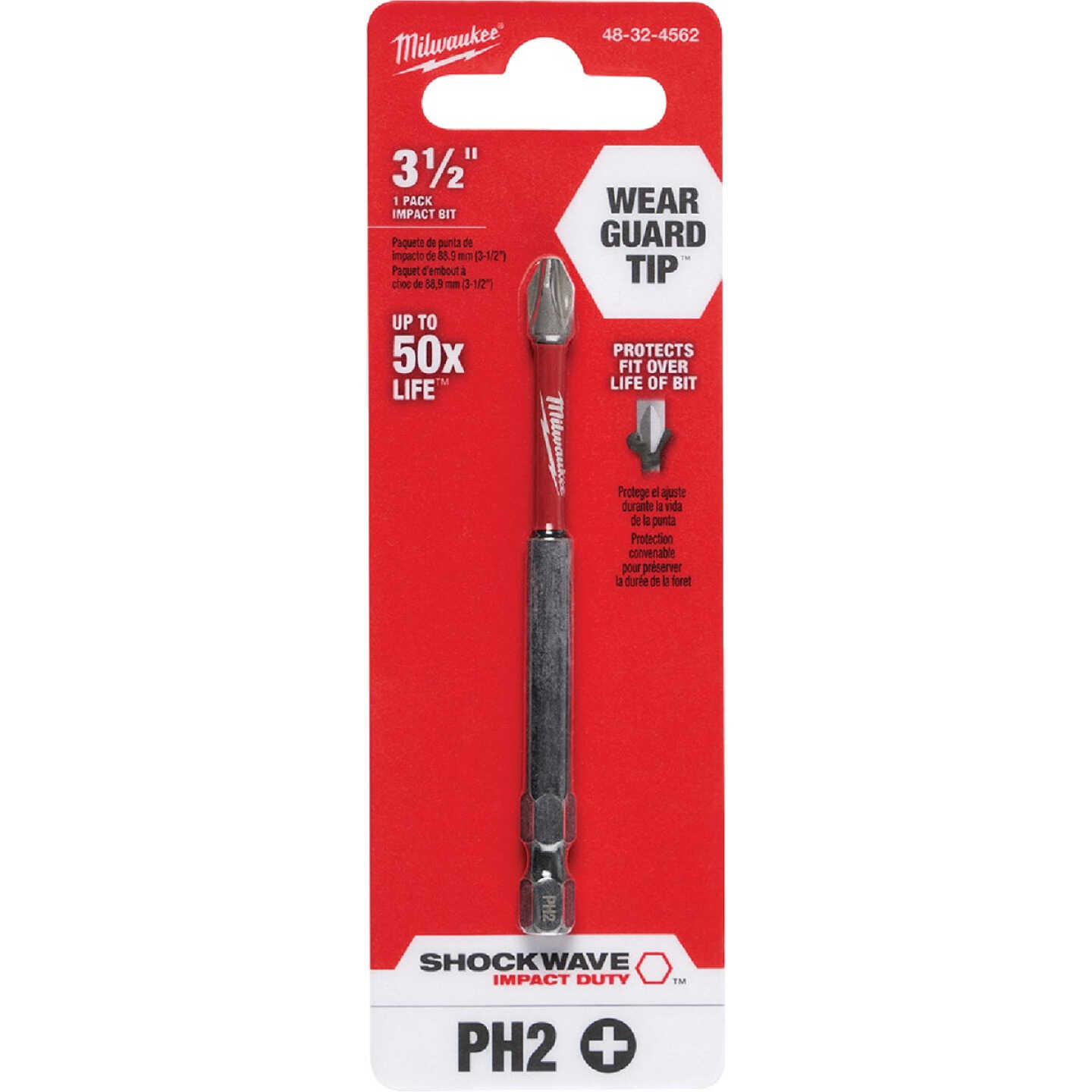 Milwaukee SHOCKWAVE #2 Phillips 3-1/2 In. Power Impact Screwdriver Bit Image 1