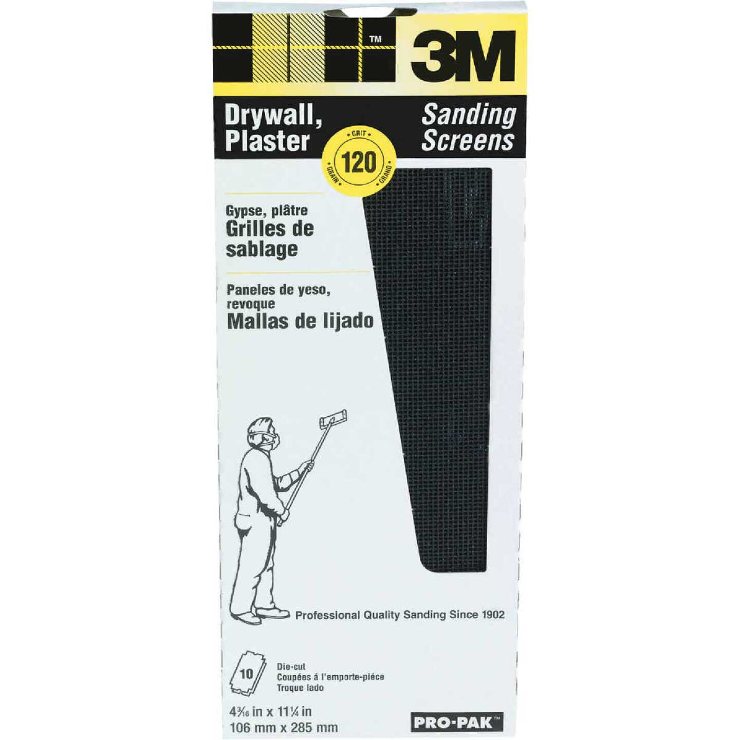 3M ProPak 4-3/16 In. x 11-1/4 In. Drywall Sanding Screens, 120 Grit (10-Pack) Image 1
