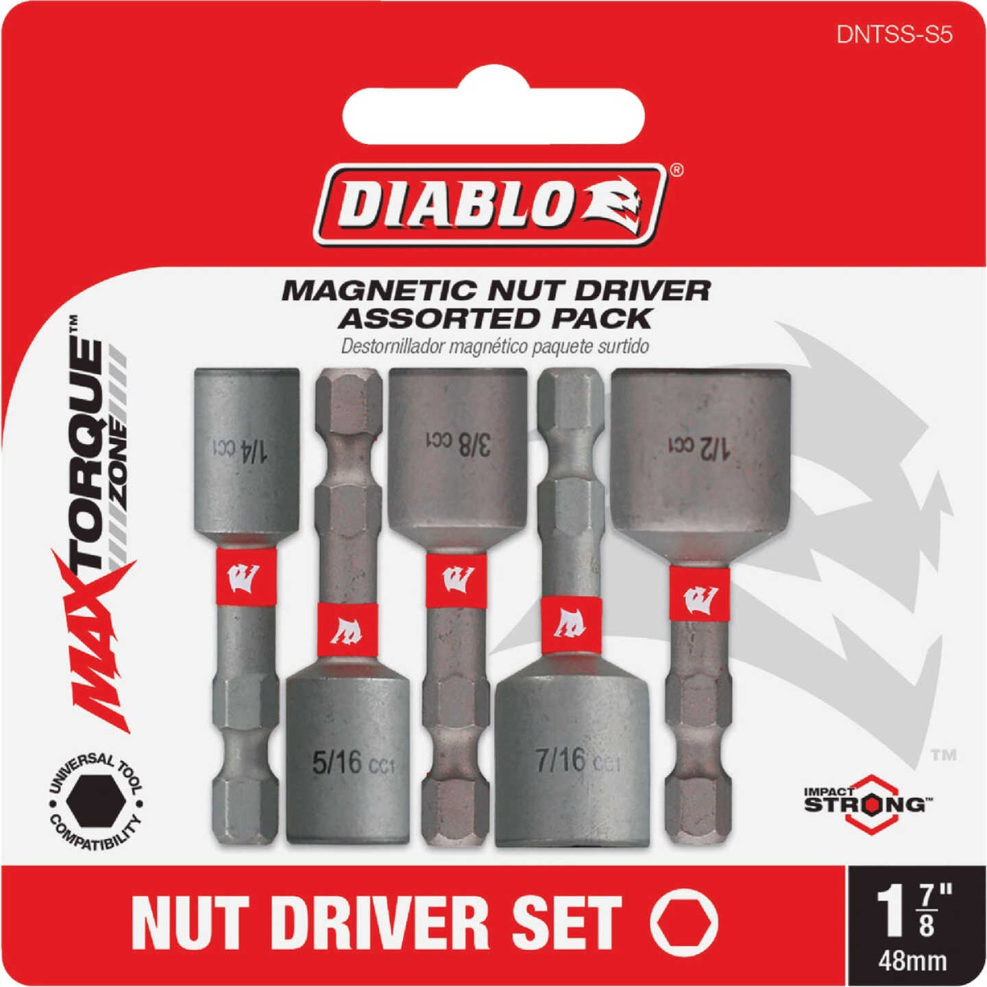 Diablo 1-7/8 In. Magnetic Nutdriver Set (5-Piece) Image 1