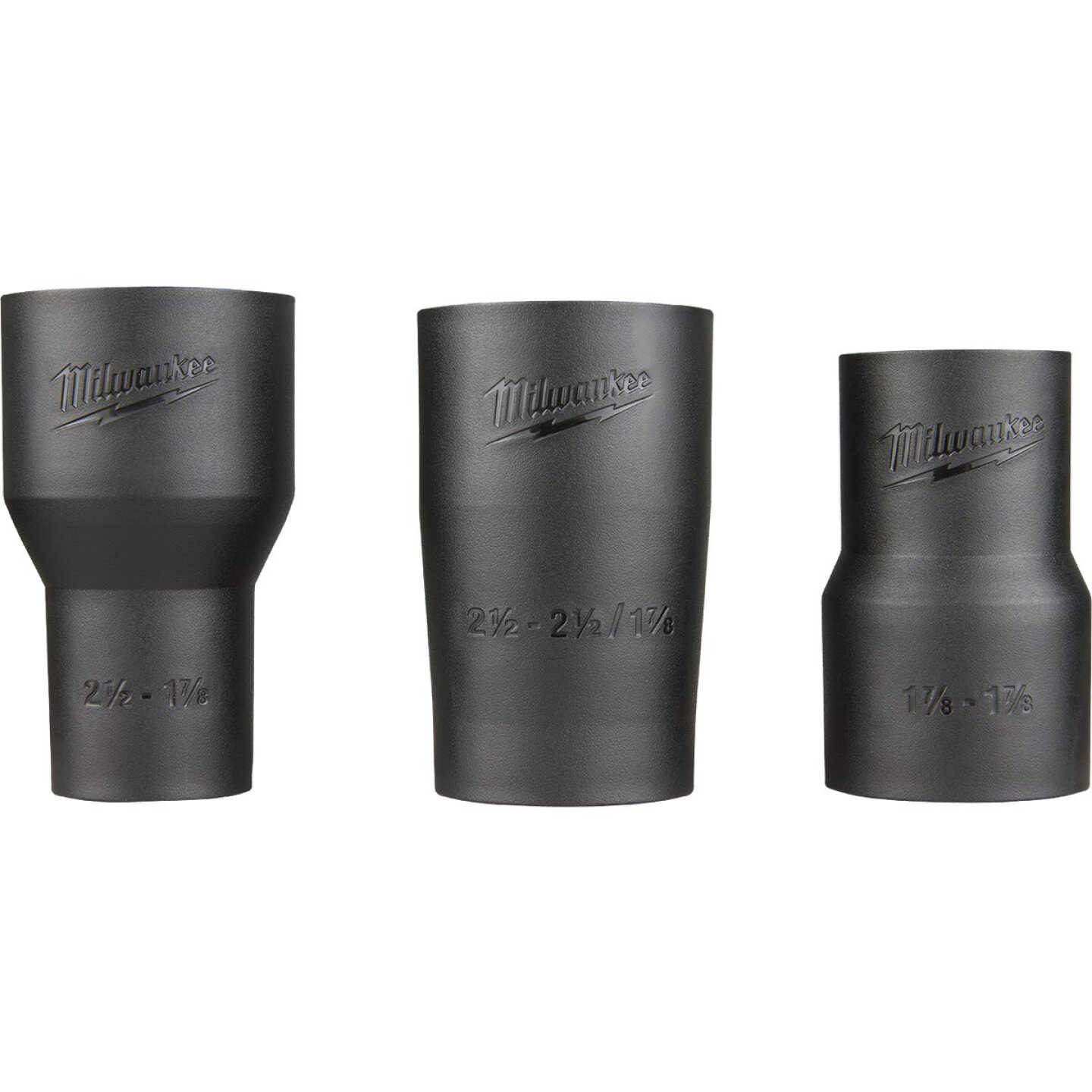 Milwaukee Black Plastic Hose and Accessory Vacuum Conversion Fitting Kit (3-Piece) Image 1