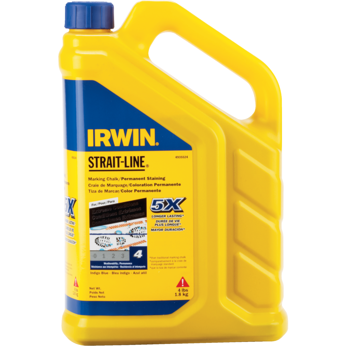 Irwin STRAIT-LINE 4 Lb. Indigo Blue Permanent Staining 5X Chalk Line Chalk Image 2