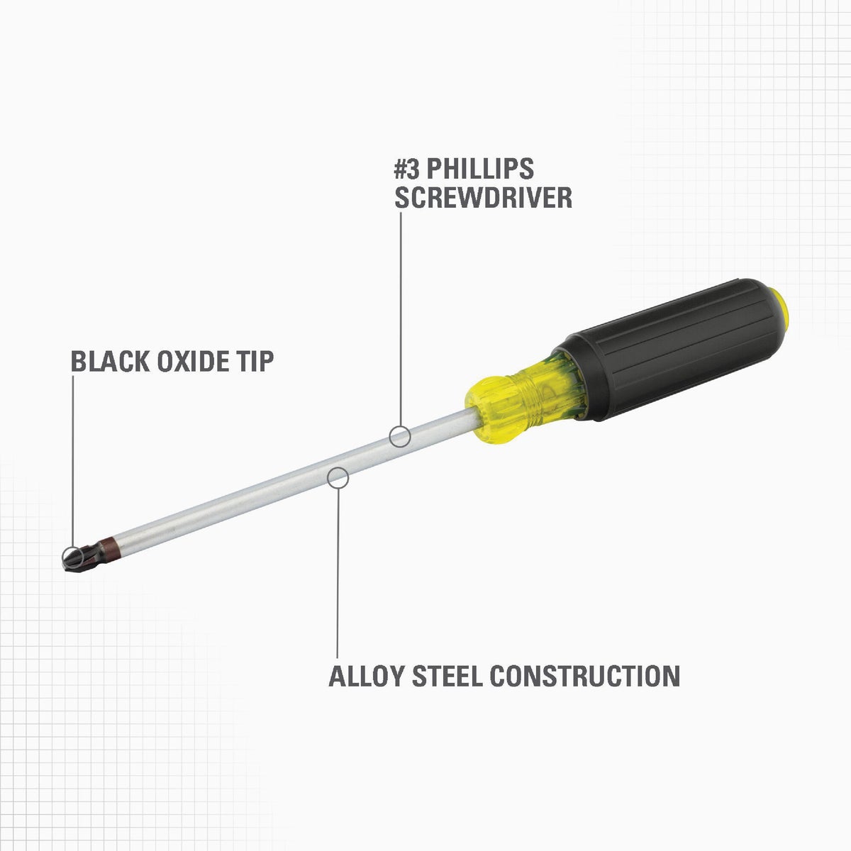 Stanley #3 x 6 In. Vinyl Grip Phillips Screwdriver Image 2