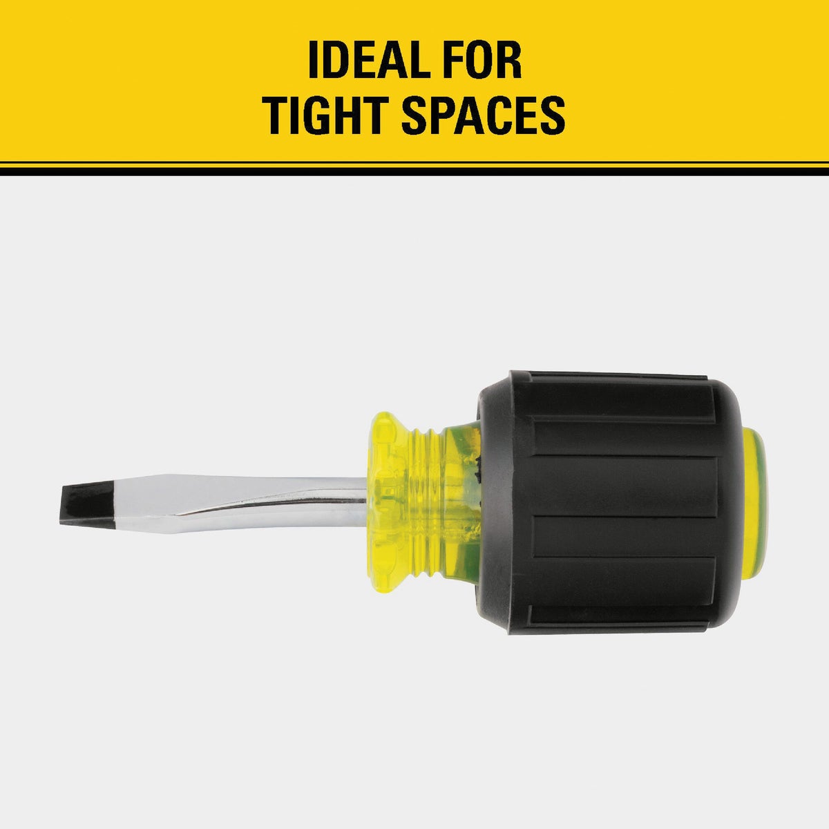 Stanley 1/4 In. x 1-1/2 In. Stubby Vinyl Grip Slotted Screwdriver Image 4