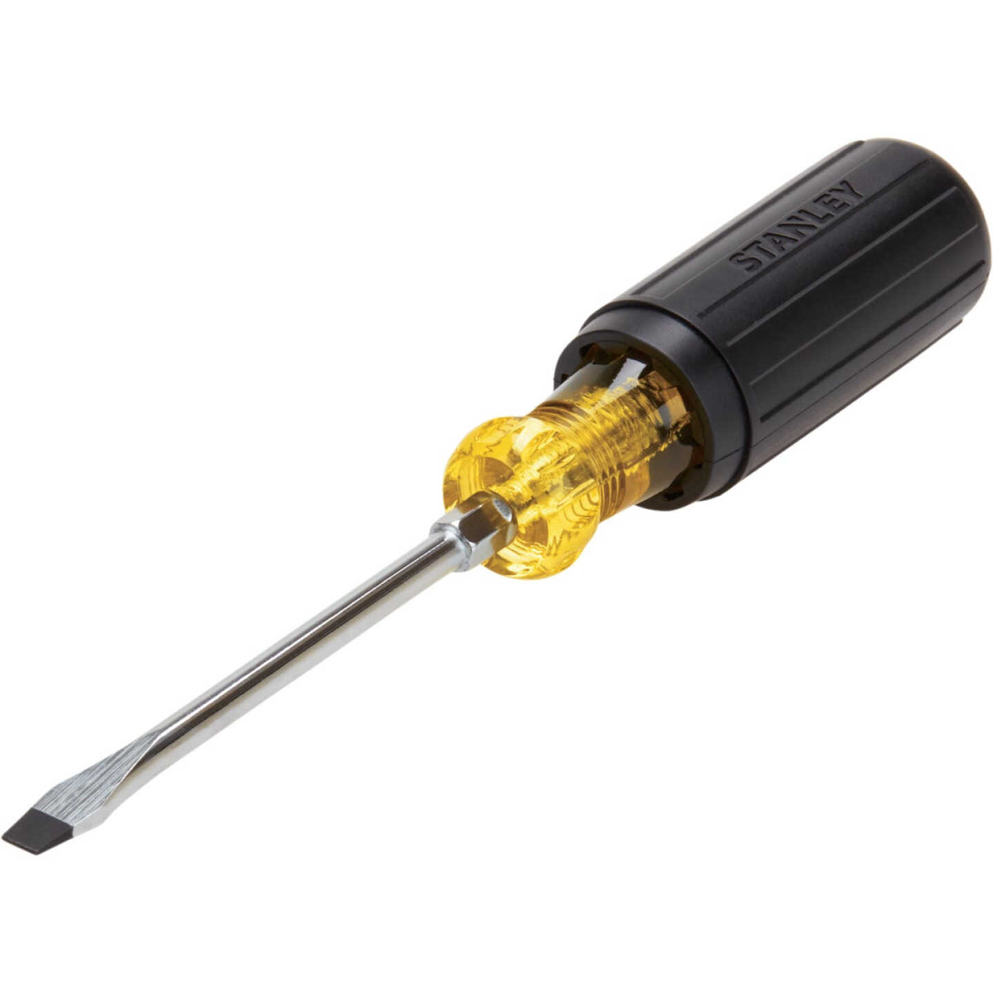 Stanley 1/4 In. x 4 In. Standard Vinyl Grip Slotted Screwdriver Image 1