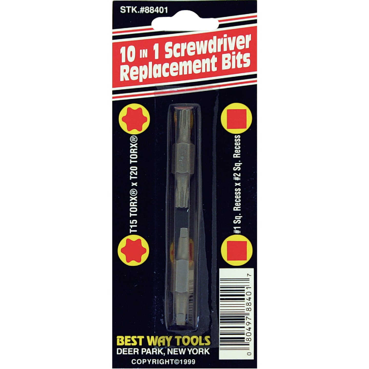 Best Way Tools TORX 10-in-1 Replacement Double End Screwdriver Bit Image 1