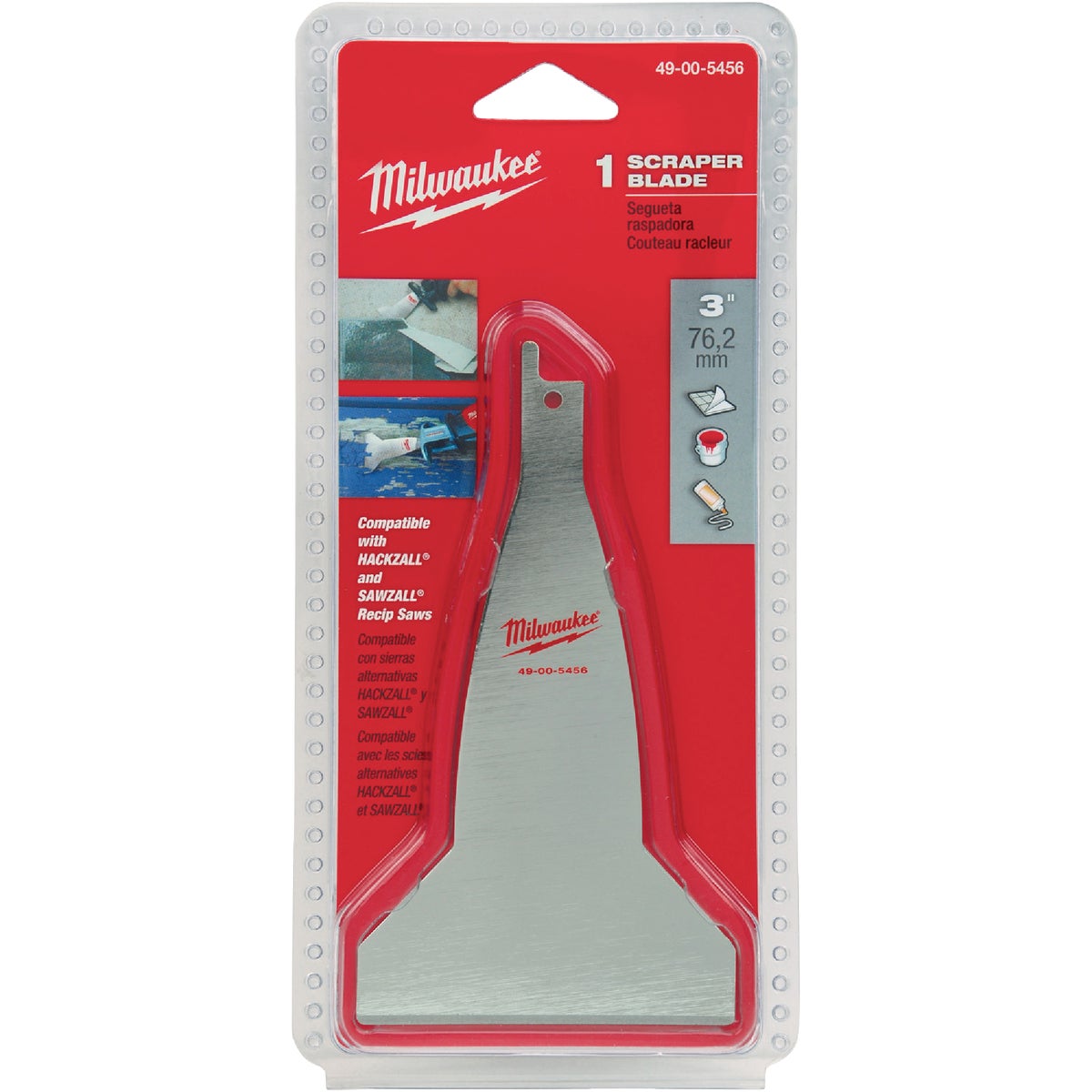 Milwaukee 3 In. Reciprocating Saw Scraper Blade Image 2
