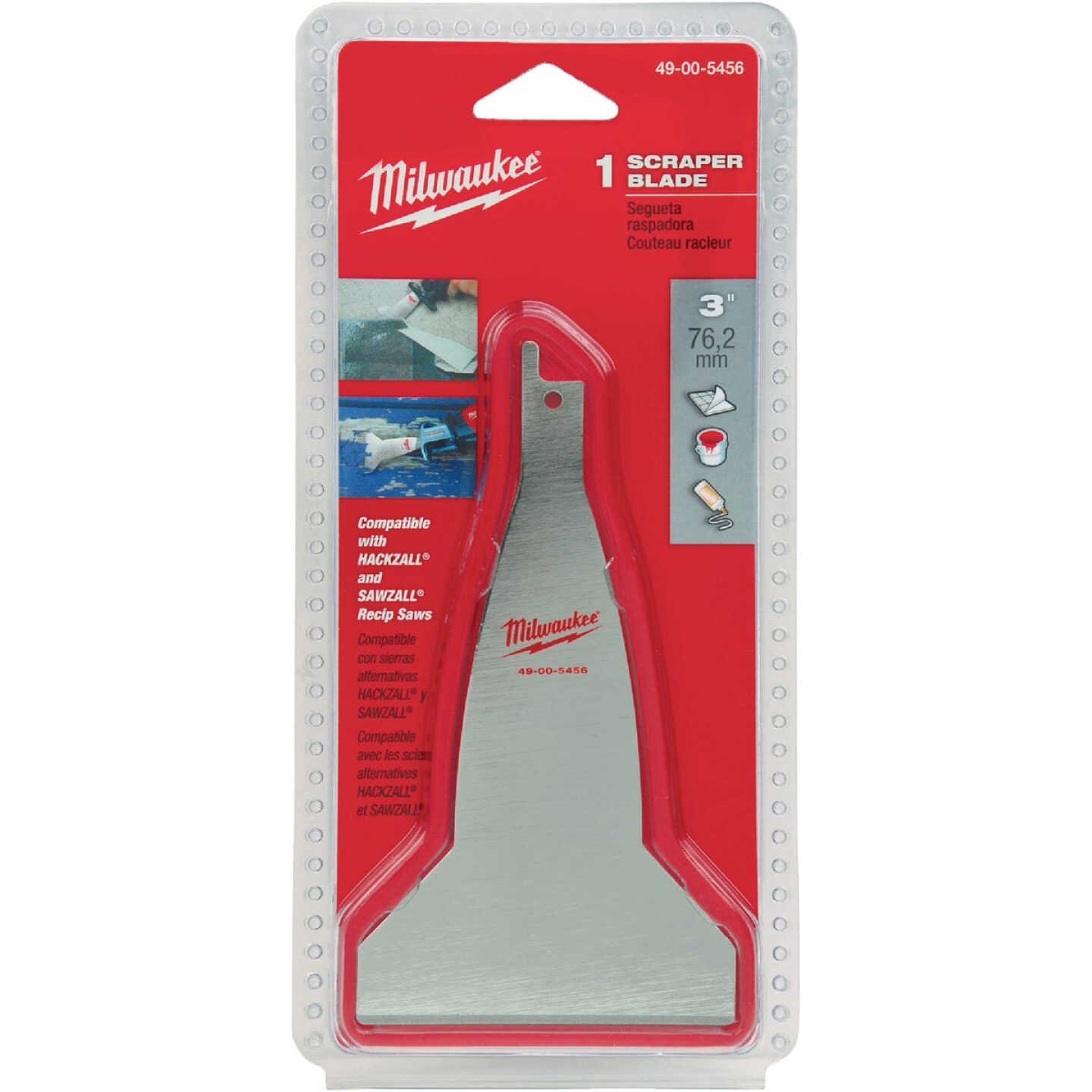 Milwaukee 3 In. Reciprocating Saw Scraper Blade Image 2