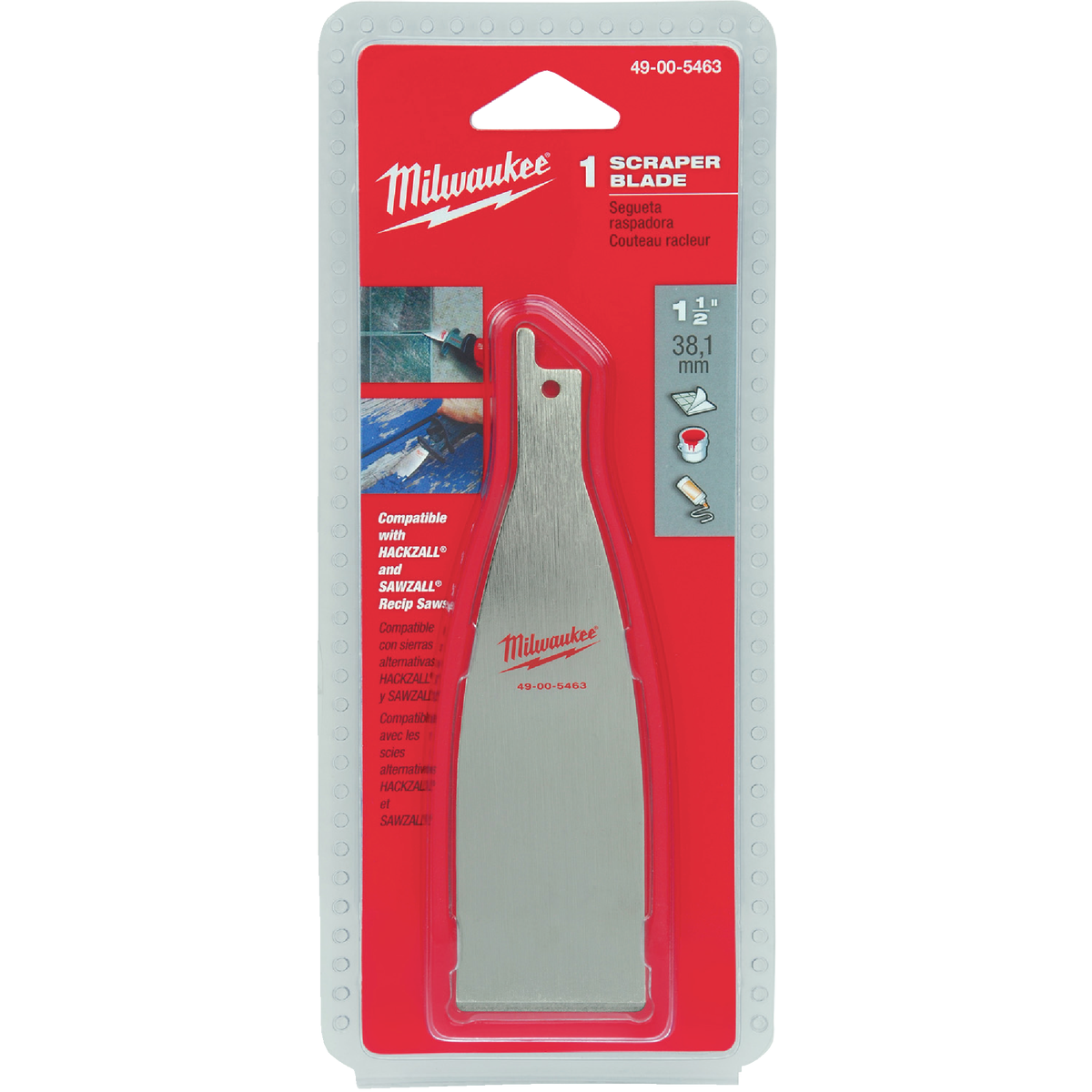 Milwaukee 1-1/2 In. Reciprocating Saw Scraper Blade Image 2