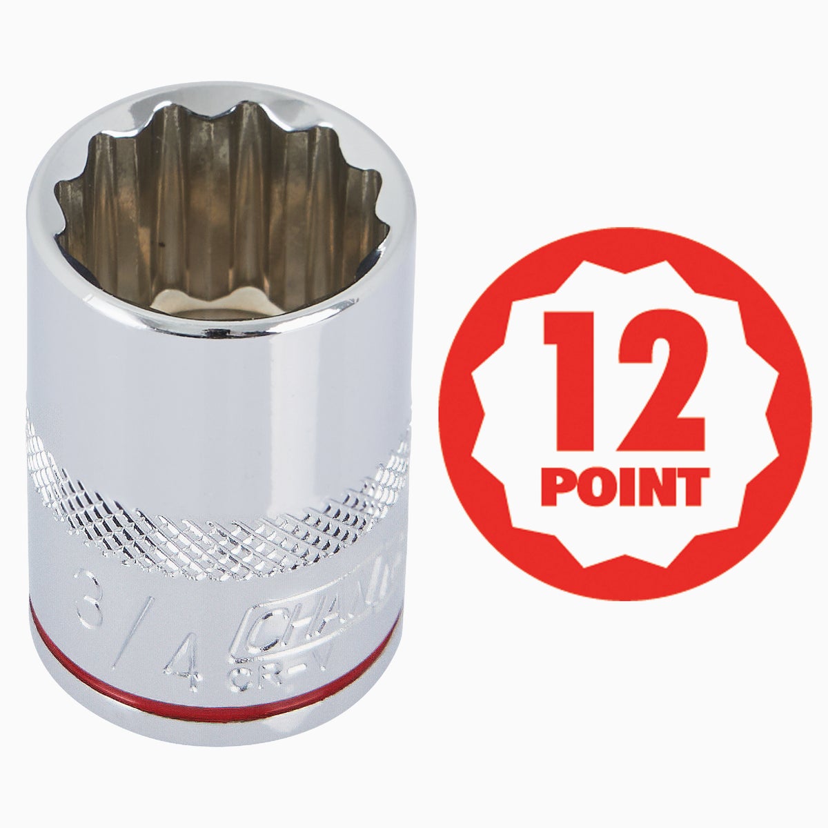 Channellock Standard 1/2 In. Drive 12-Point Shallow Socket Set (9-Piece) Image 2