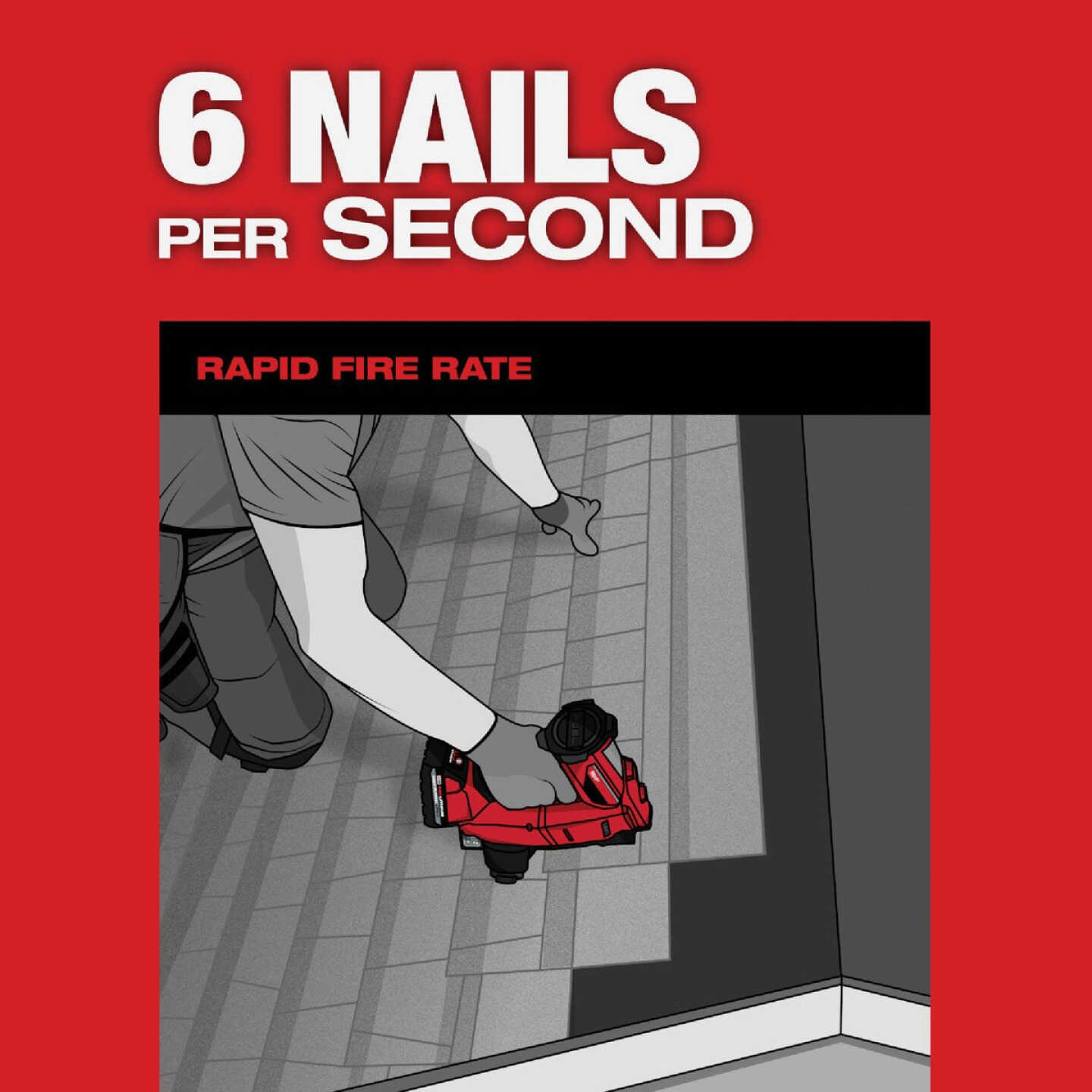 Milwaukee M18 FUEL Brushless Cordless Coil Roofing Nailer (Tool Only) Image 4