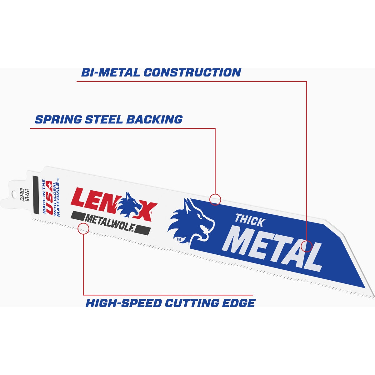 Lenox METALWOLF WAVE EDGE 9 In. 14 TPI Medium Metal Reciprocating Saw Blade (2-Pack) Image 2