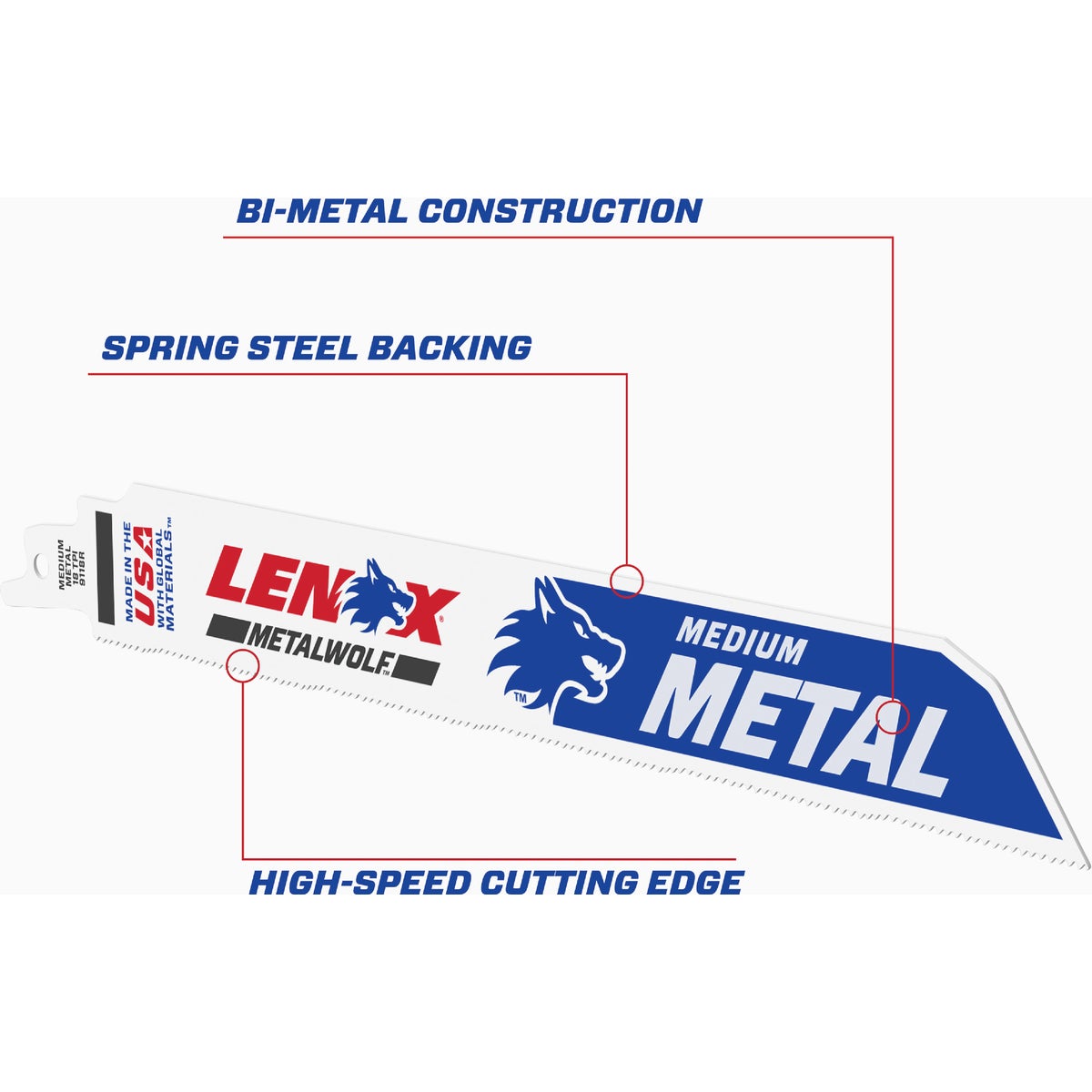 Lenox METALWOLF WAVE EDGE 9 In. 18 TPI Medium Metal Reciprocating Saw Blade (2-Pack) Image 2