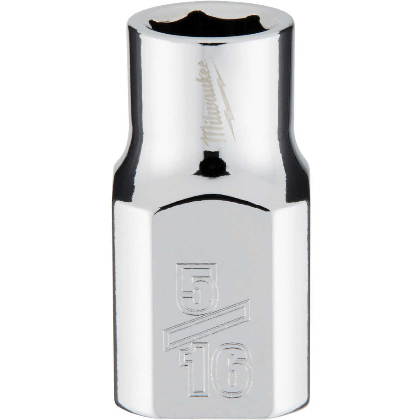 Milwaukee 3/8 In. Drive 5/16 In. 6-Point Shallow Standard Socket with FOUR FLAT Sides Image 1