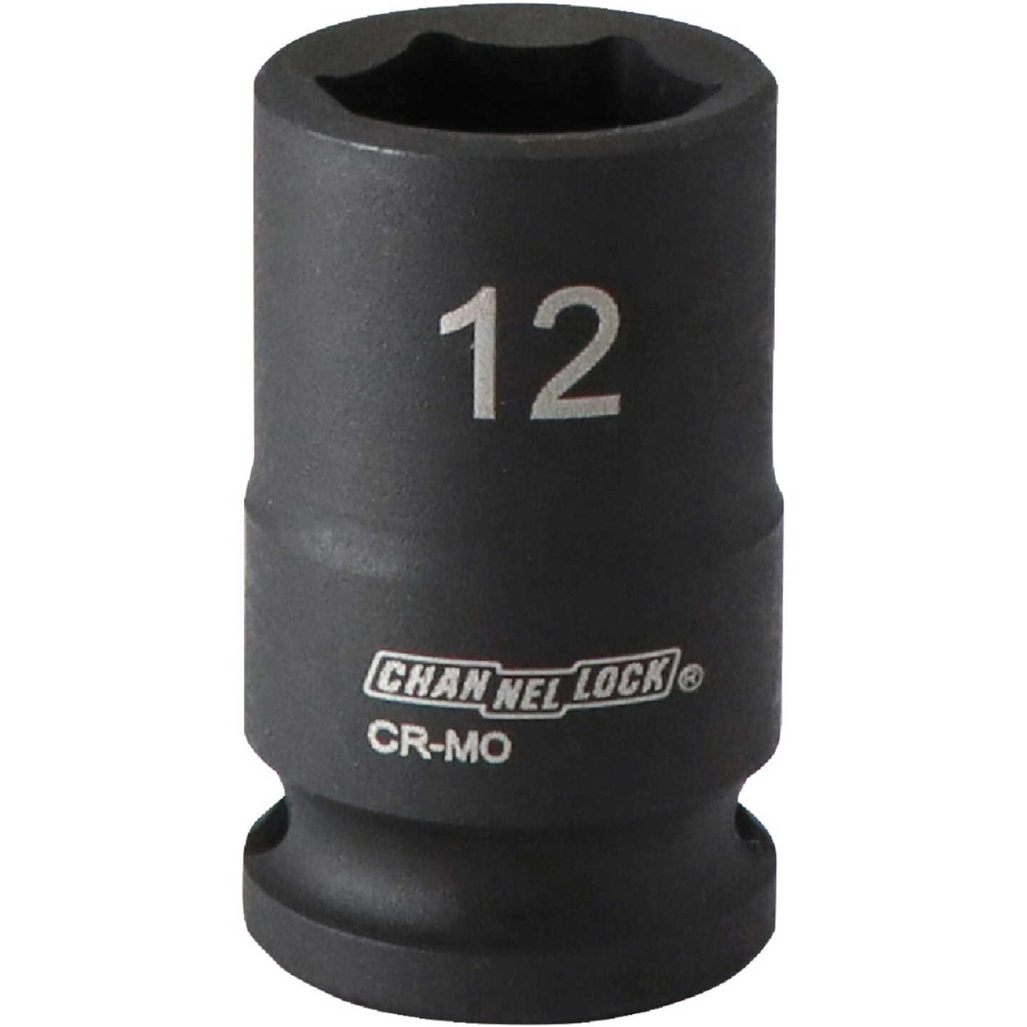 Channellock 3/8 In. Drive 12 mm 6-Point Shallow Metric Impact Socket Image 1