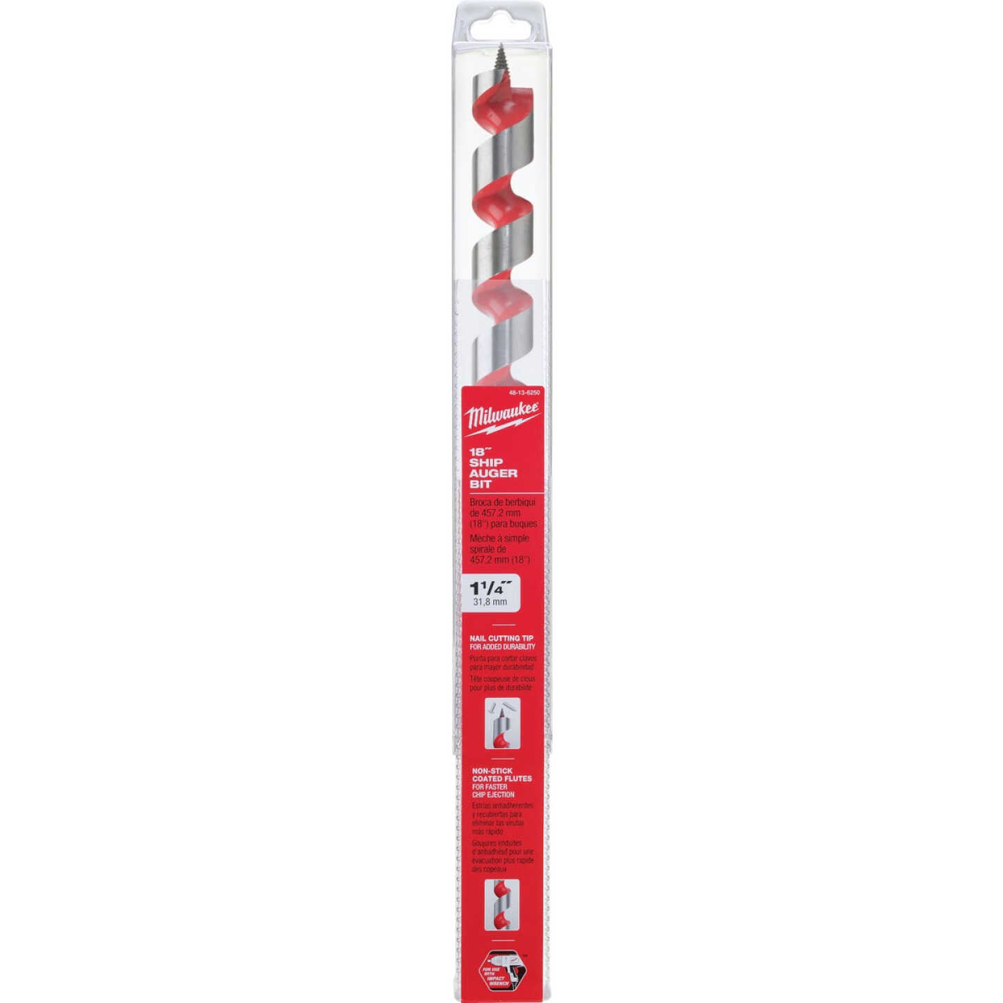 Milwaukee 1-1/4 In. x 18 In. Ship Auger Bit Image 2