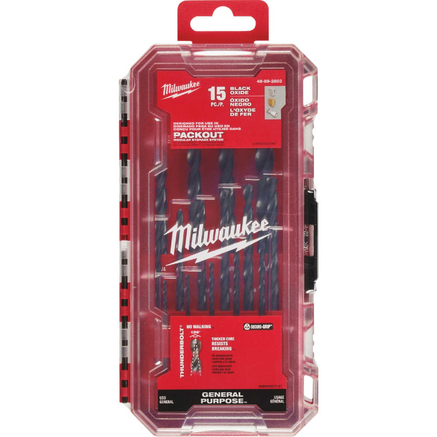 Milwaukee THUNDERBOLT 15-Piece Black Oxide Drill Bit Set, 1/16 In. through 3/8 In. Image 5
