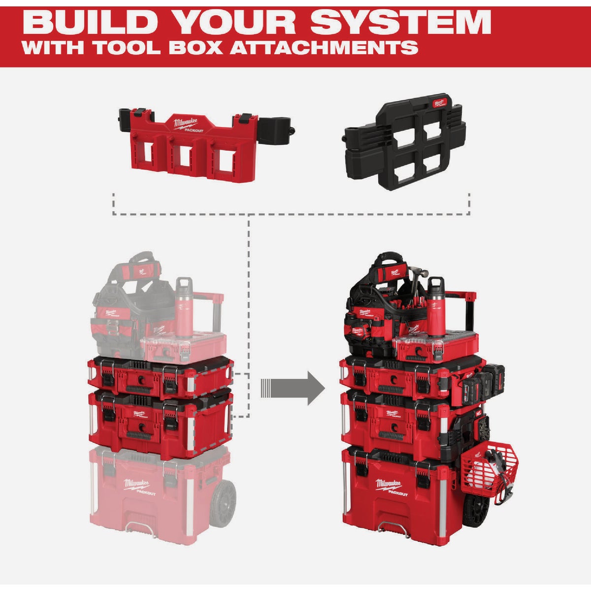 Milwaukee PACKOUT Tool Box 3-Hook Attachment Image 5