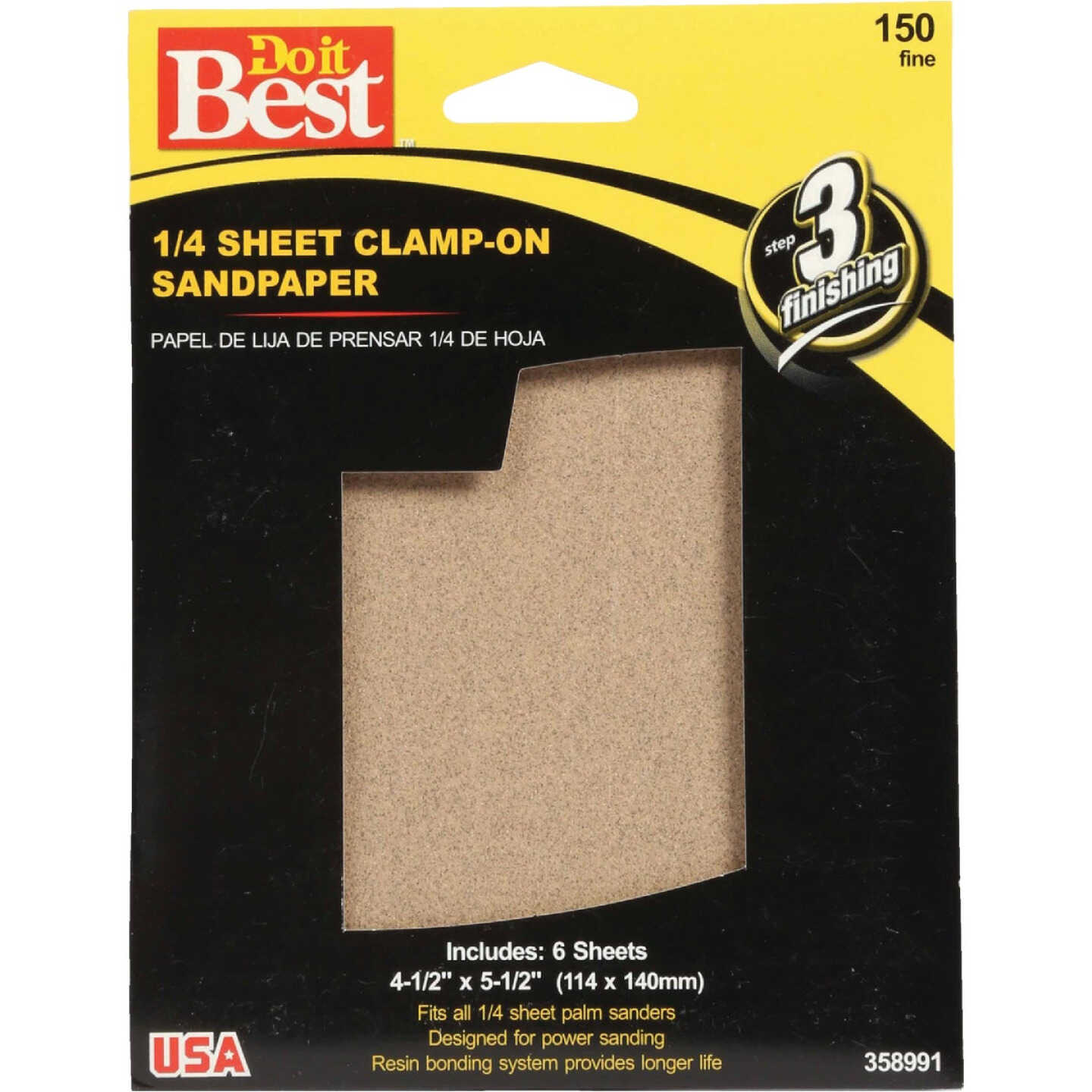 Do it Best 150 Grit 1/4 Sheet Power Sanding Sheet (6-Pack) Image 1